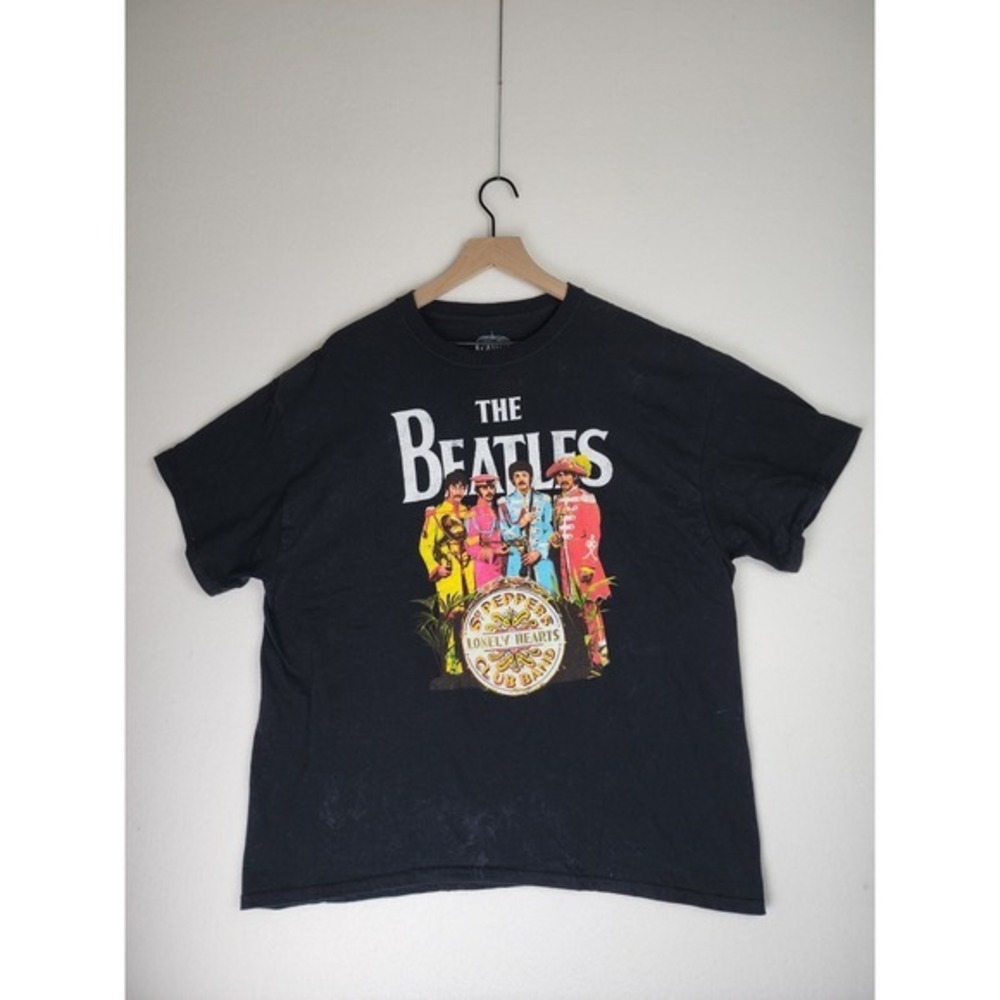 Beetles Shirt Large Mens Sgt Peppers Black